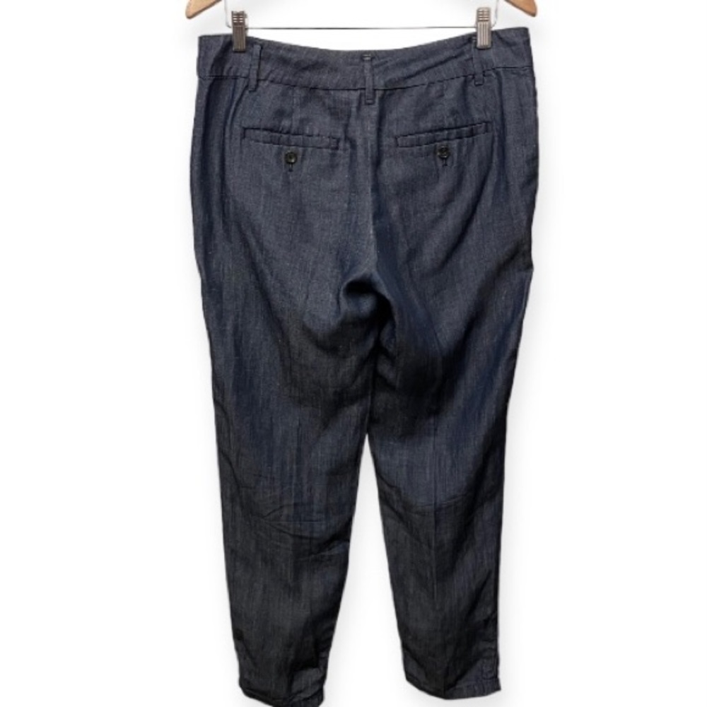 Ann Taylor Size 4 Lyocell / Linen Blend Pants Chambray Blue Womens Mid Rise - Picture 3 of 15
